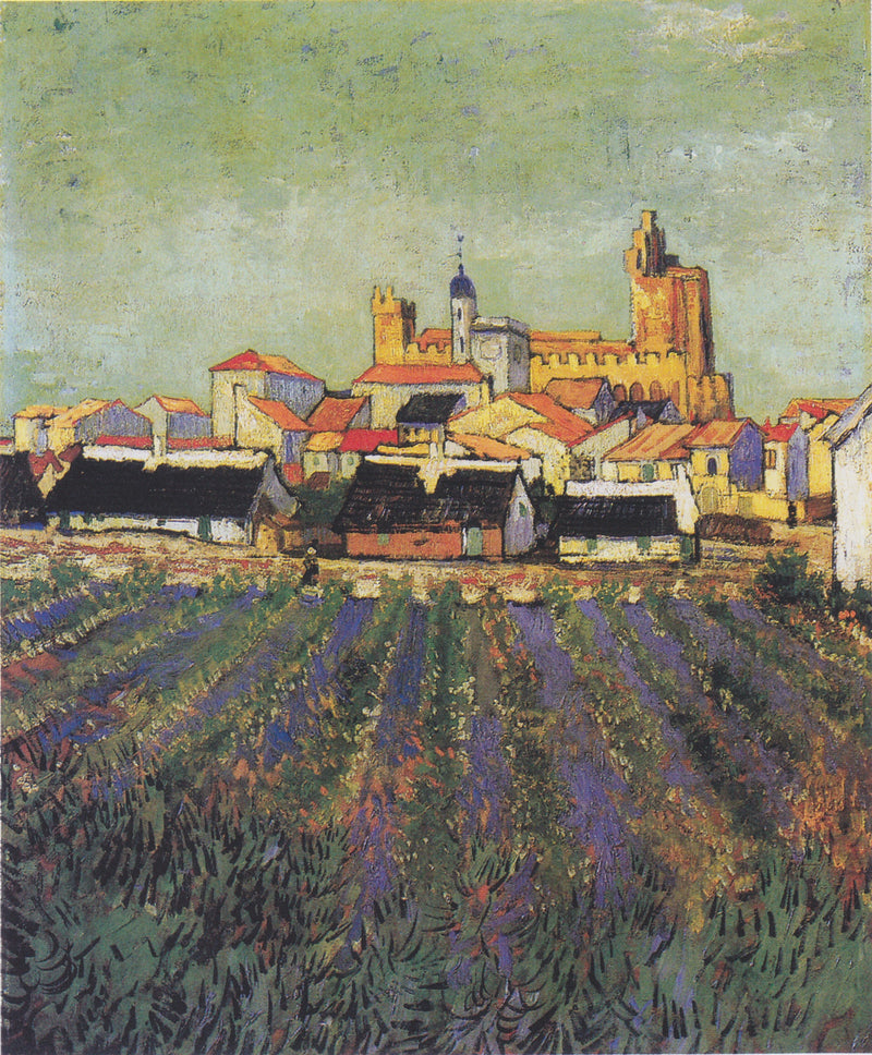 Utsikt over Saintes-Maries-de-la-Mer - Vincent van Gogh