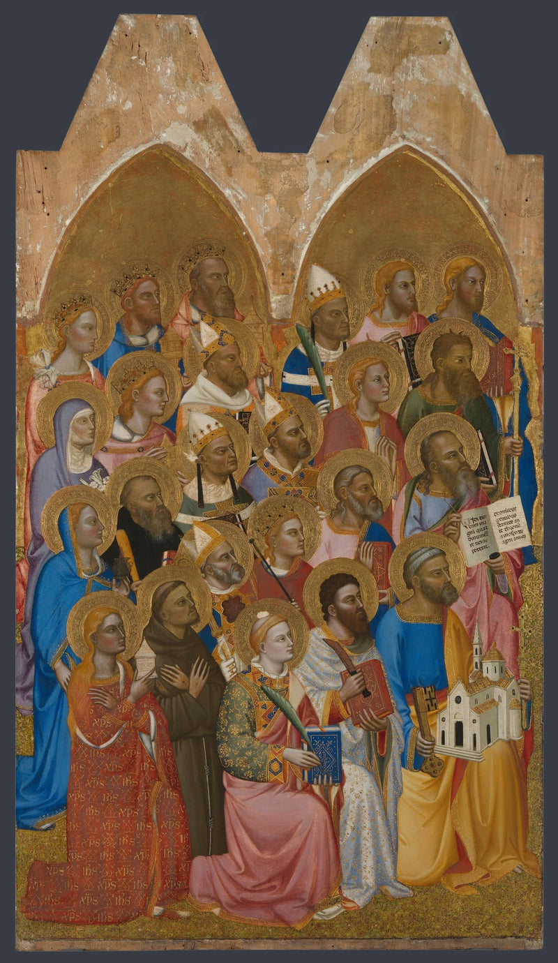 Hellige tilbedere: Hovedpanel venstre - Jacopo di Cione