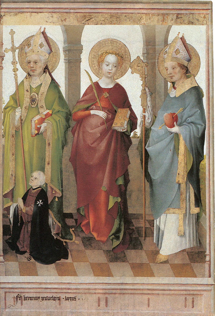 Saint Ambrosius, Cæcilia og Augustin - Stefan Lochner