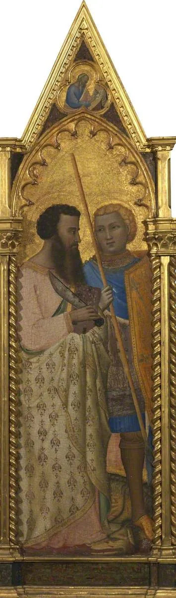 Saints Barthélemy og Georges (polyptyk, panel 2 av 5) - Bernardo Daddi