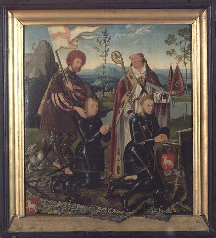 Saint Georges og Nicasius med Georg og Nicasius Hackeney - Joos van Cleve