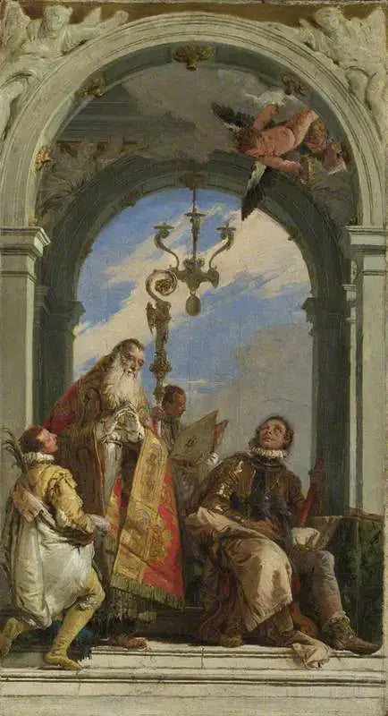 Saint Maxime og Oswald (?) - Giovanni Battista Tiepolo