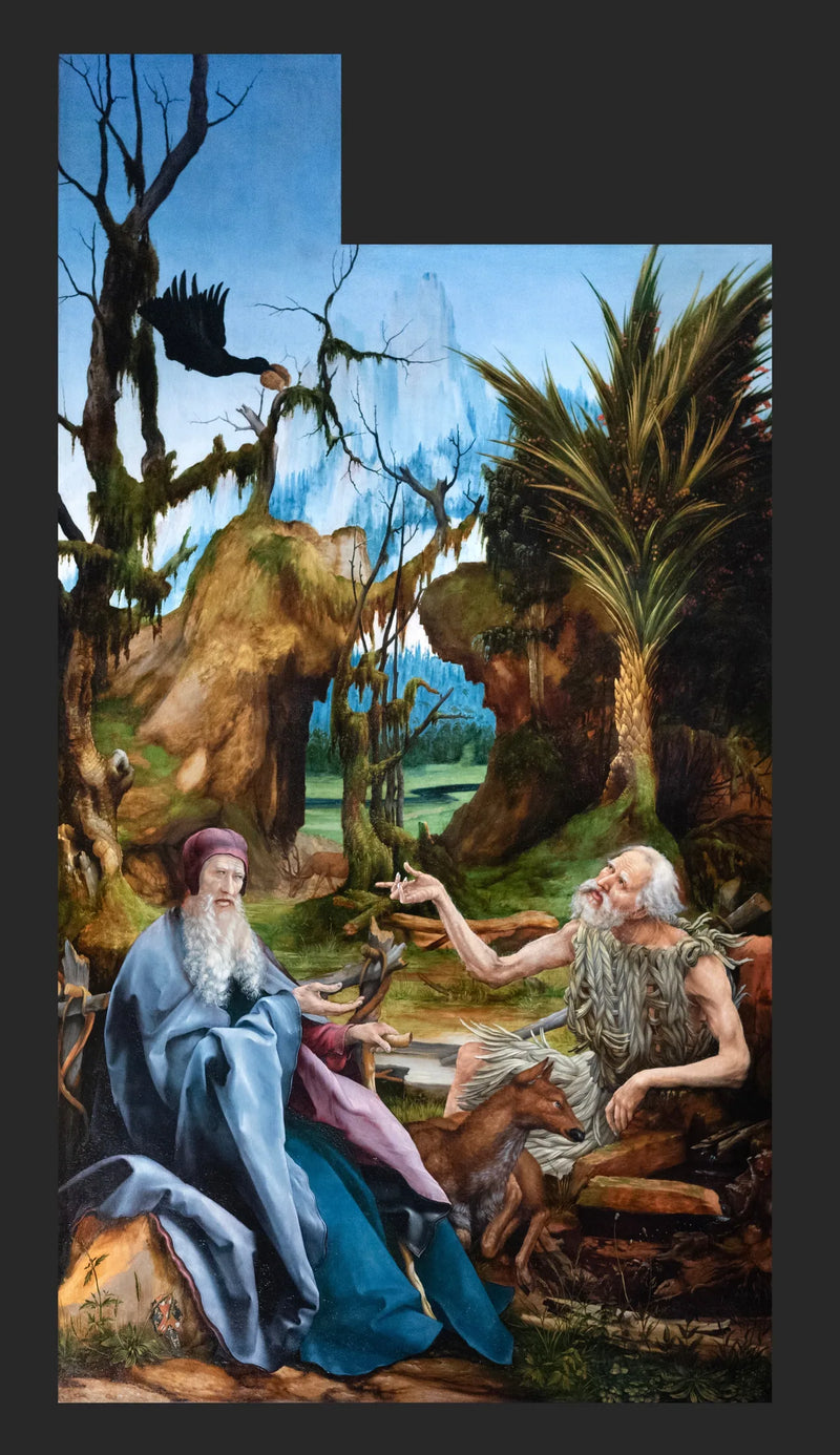 Saint Paul og Antoine i ørkenen - Matthias Grünewald
