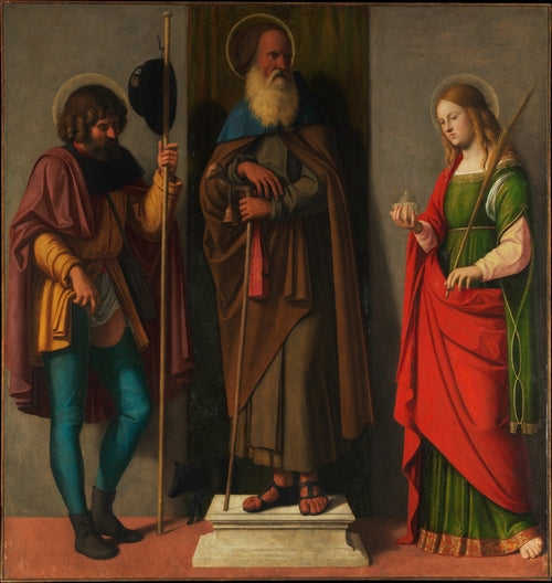 Saint Roch, Antoine Abbé og Lucie - Cima da Conegliano
