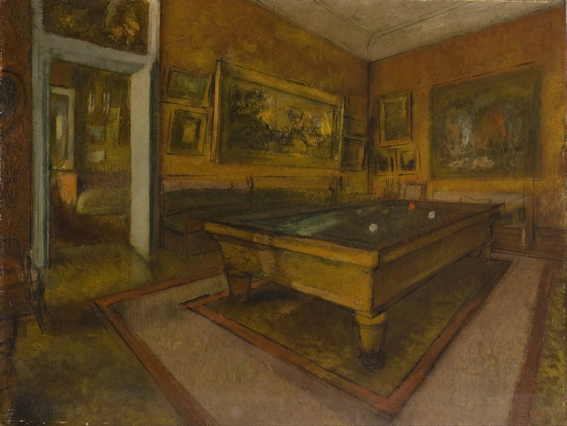 Billardsalongen i Ménil-Hubert - Edgar Degas