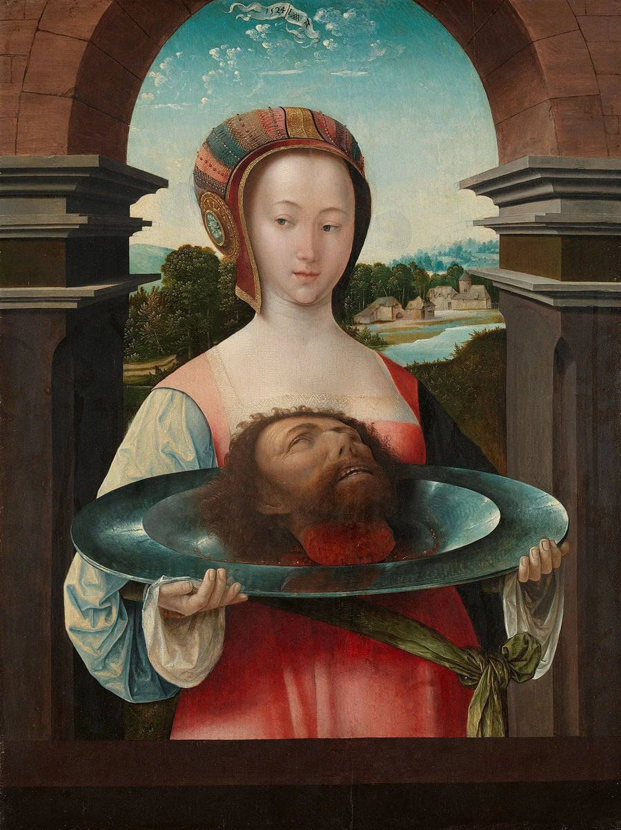 Salome med Johannes Døperens hode - Jacob Cornelisz van Oostsanen