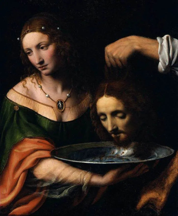 Salome holder hodet til Johannes Døperen - Bernardino Luini