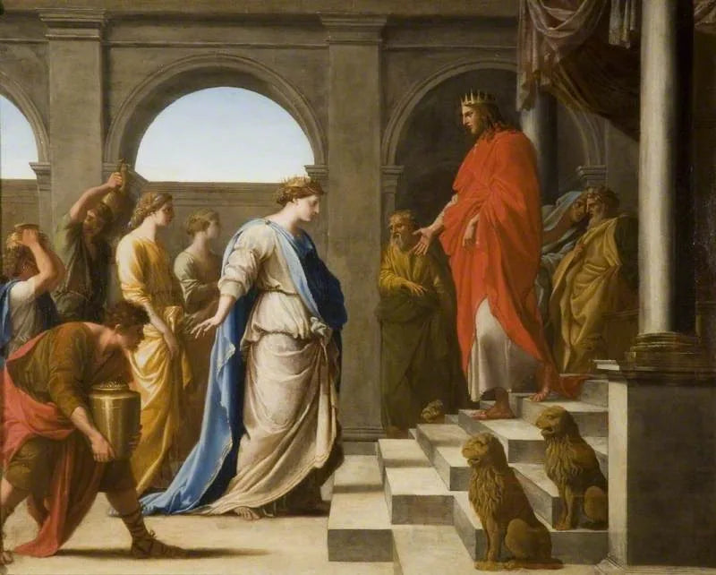 Salomon og dronningen av Saba - Eustache Le Sueur