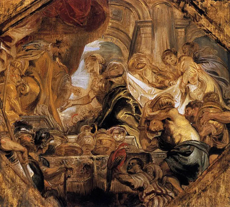 Salomon og dronningen av Saba - Peter Paul Rubens