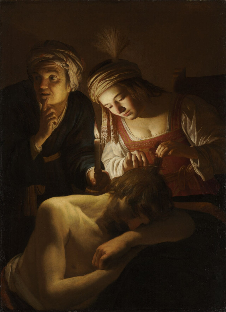 Samson og Dalila - Gerrit van Honthorst