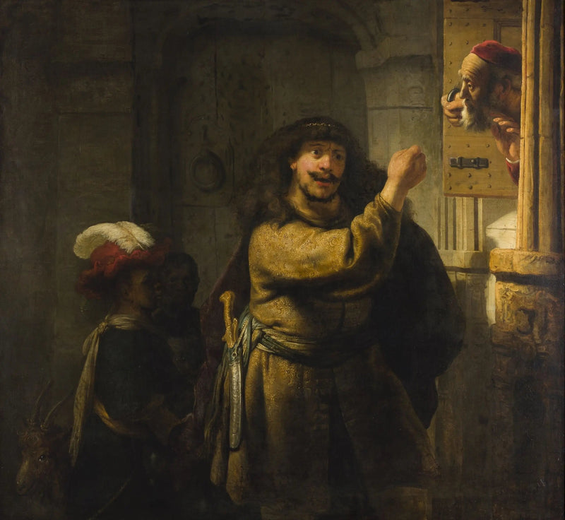 Samson truer sin svigerfar - Rembrandt