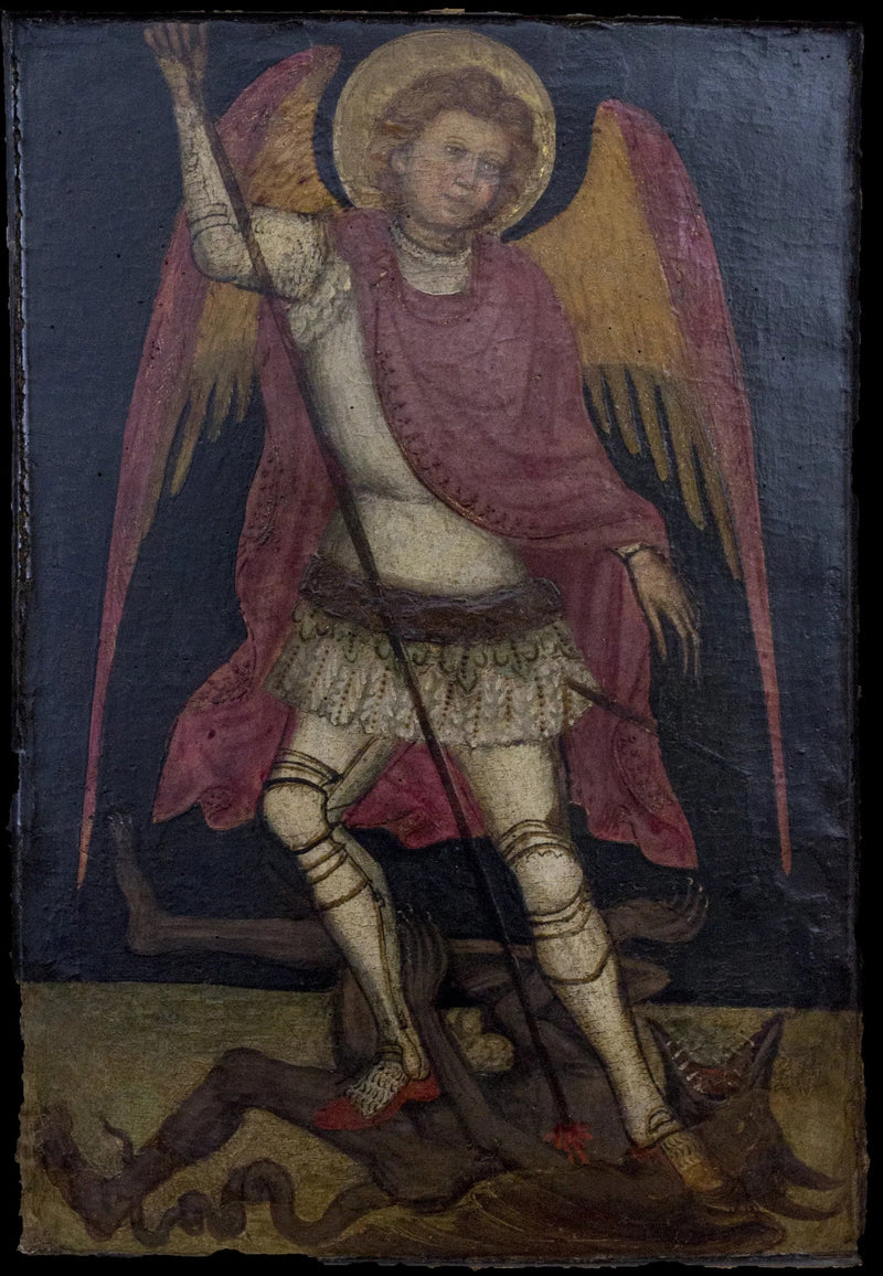 San Michele Arcangelo kjemper mot Satan - Guariento di Arpo