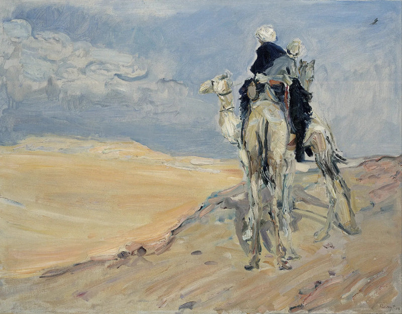 Sandstorm i den libyske ørkenen - Max Slevogt