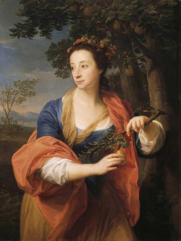 Sarah Lethieullier, Lady Fetherstonhaugh (1722-1788), med grenen av et pæretre - Pompeo Batoni
