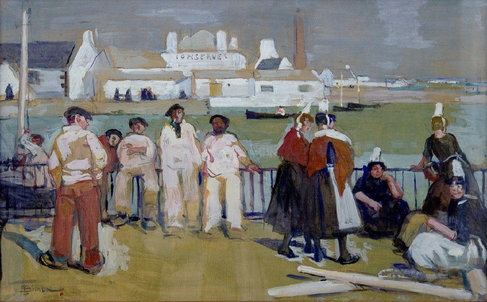 sardinerie à Penmarc'h - Lucien Simon image 1 reproduction artisanale de tableau