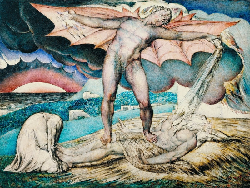Satan straffer Job med smertefulle byller - William Blake