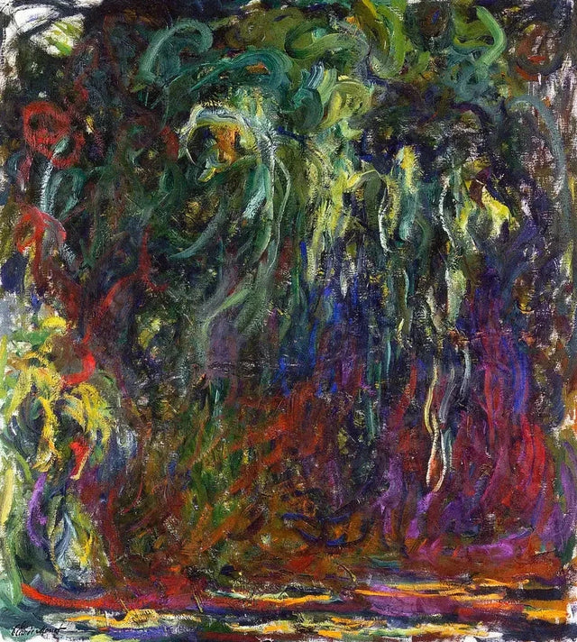 Gråtende selje, Giverny - Claude Monet