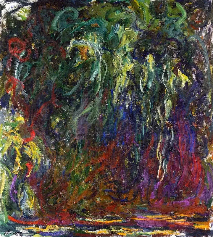 Gråtende selje, Giverny - Claude Monet
