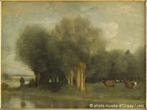 Soler ved vannkanten - Jean-Baptiste Camille Corot