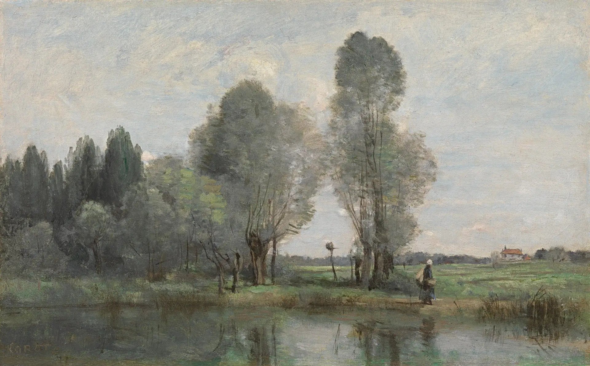 Saules près d’un ruisseau. Limousin - Jean-Baptiste Camille Corot - Alpha Reproduction