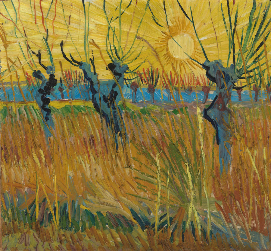 Piler i solnedgangen - Vincent van Gogh
