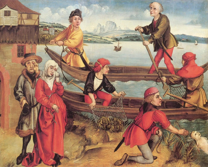 Mirakuløs redning av drukningsgutten i Bregenz - Albrecht Dürer