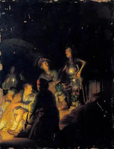 Nattlig bibelsk scene - Rembrandt