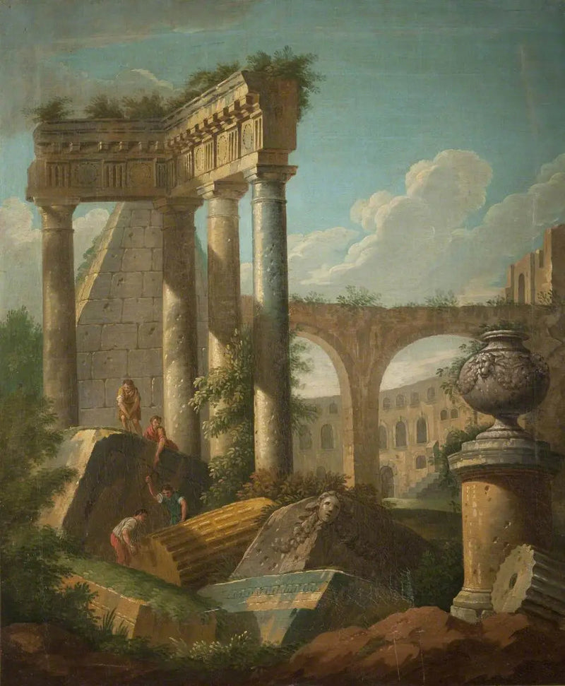 Klassisk scene (Ruinert tempel) - Giovanni Paolo Panini

Source:
Scène classique (Temple en ruine) - Giovanni Paolo Panini