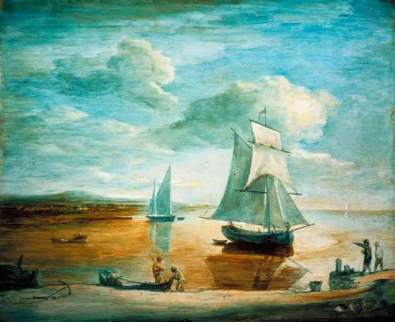 Kystscene med seil- og robåter og personer på stranden - Thomas Gainsborough

Source:
Scène côtière avec des bateaux à voile et à rames et des personnages sur le rivage - Thomas Gainsborough