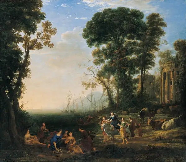Kystscene med Europa og oksen - Claude Lorrain