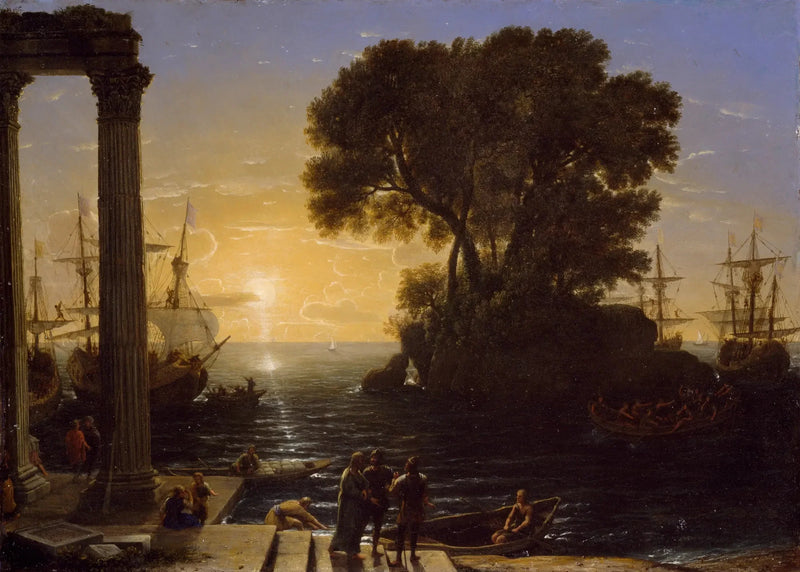 Kystscene med Saint Pauls lasting - Claude Lorrain