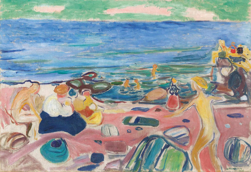 Badelandskap i Åsgårdstrand - Edvard Munch