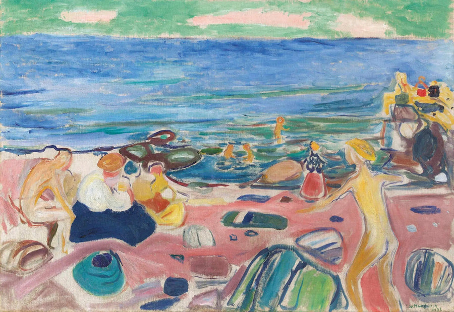 Badelandskap i Åsgårdstrand - Edvard Munch