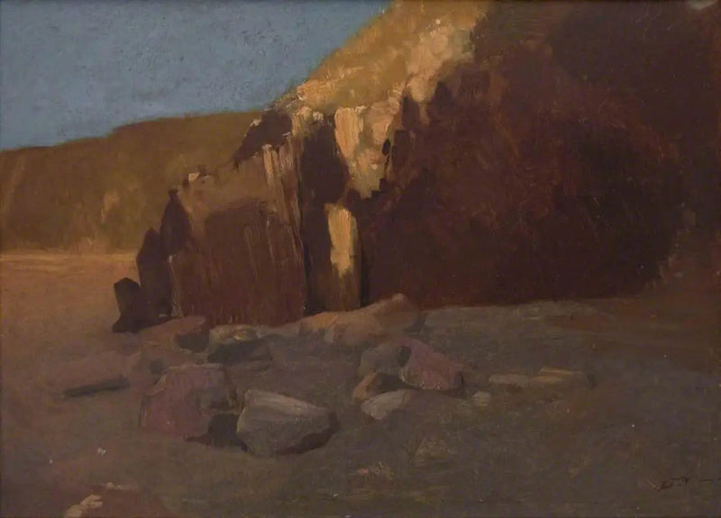 Fjellskråningsscene - Odilon Redon