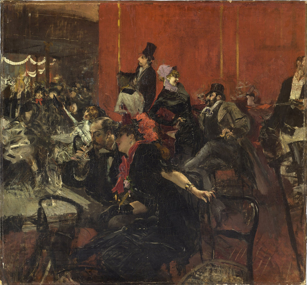 Scène de fête au Moulin-Rouge - Giovanni Boldini image 1 reproduction artisanale de tableau