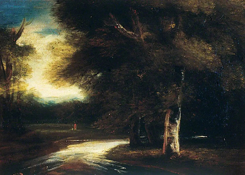Skog- og elvescene - Joshua Reynolds