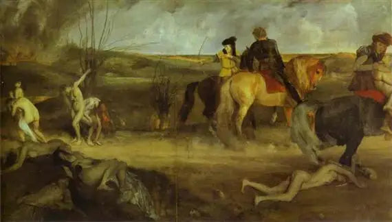 Krigsscene i middelalderen - Edgar Degas