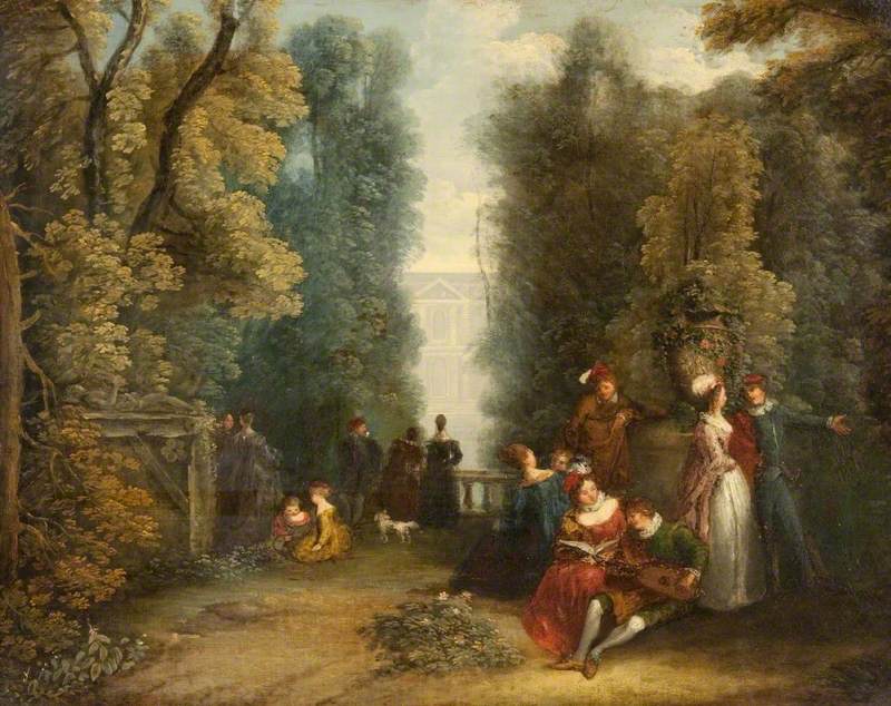Hage scene - Antoine Watteau