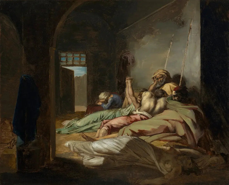 Scenen av gule feberepidemien i Cádiz - Théodore Géricault
