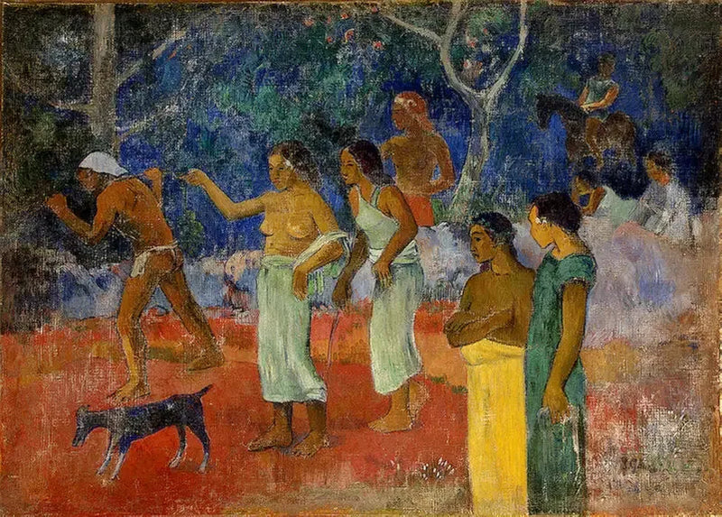 Tahitiansk livsscene - Paul Gauguin
