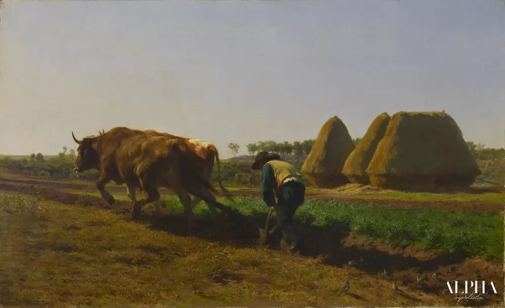 Ploughing Scene - Rosa Bonheur - Reproductions de tableaux et peintures haut de gamme