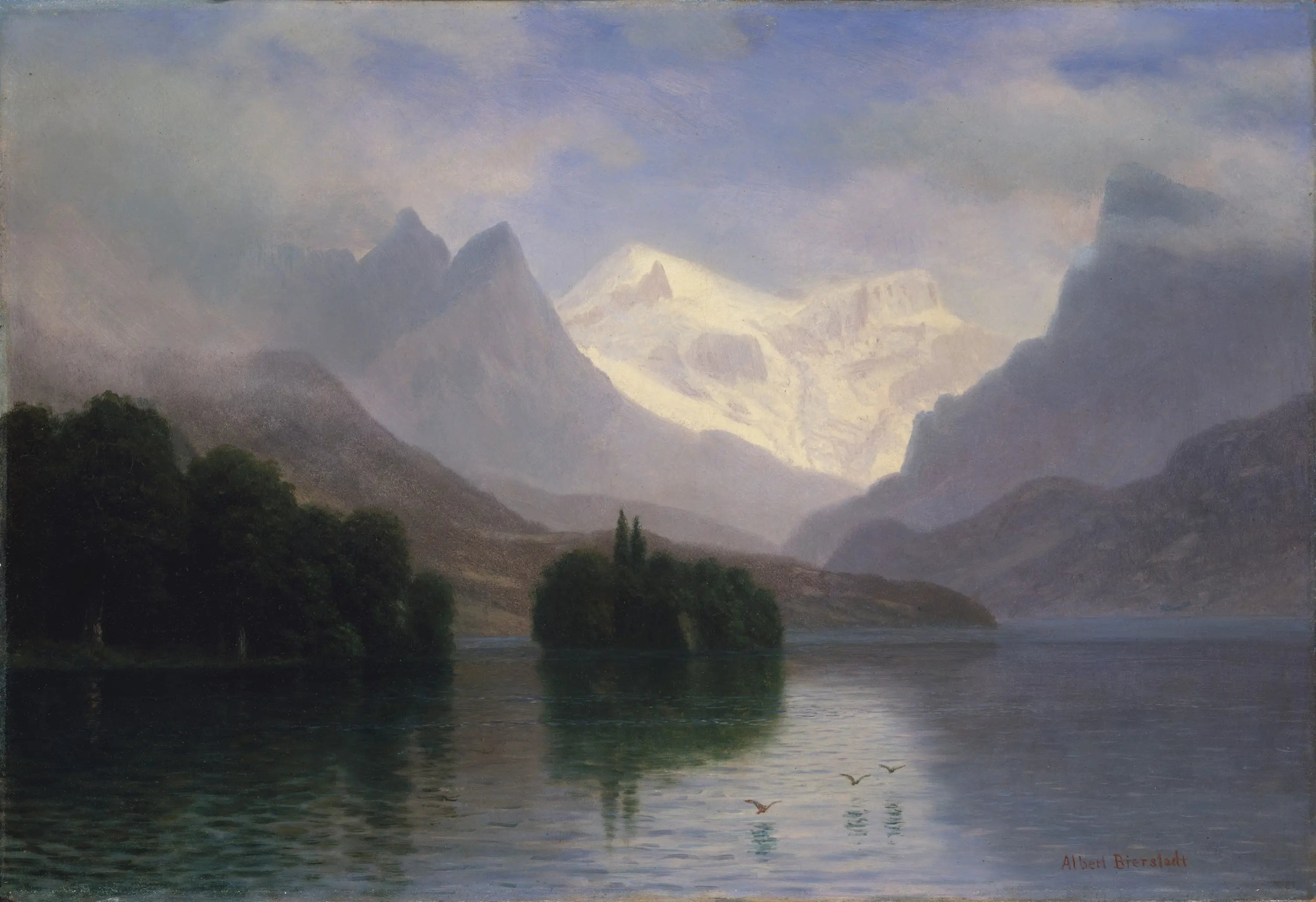Scène de montagne - Albert Bierstadt - Alpha Reproduction