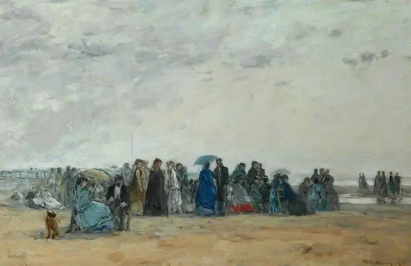 Lavvann strandscene - Eugène Boudin