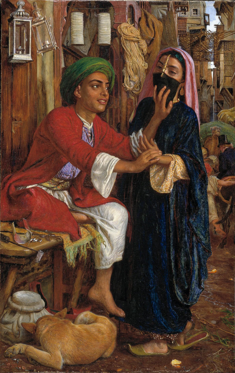 Gate Scene i Kairo: Den Gallante Hagen til Lanterneprodusenten - William Holman Hunt