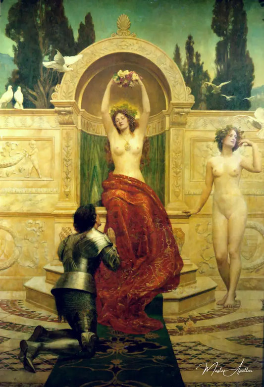 Scène du Venusberg de Tannhäuser de John Collier - Reproductions de tableaux et peintures haut de gamme