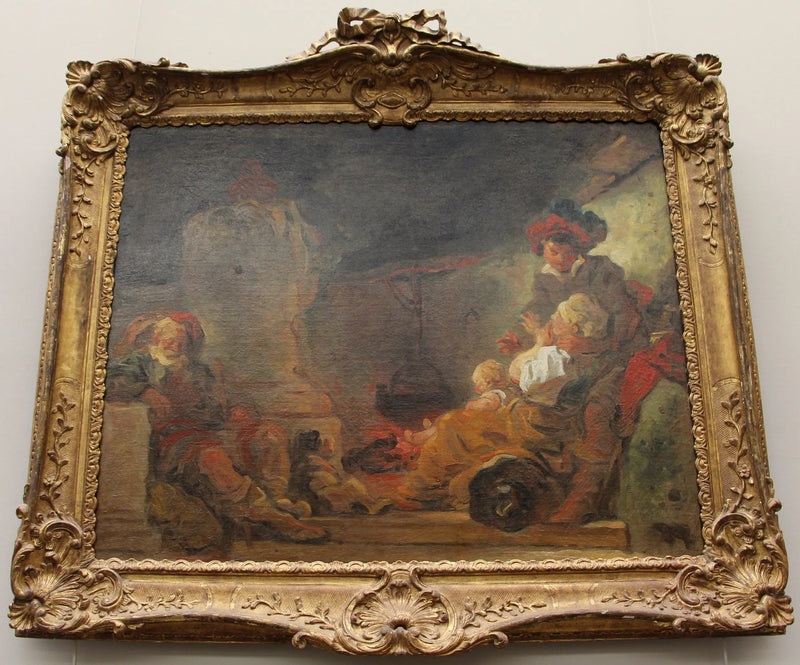 Nattlig scene, kalt Munkens drøm - Jean-Honoré Fragonard