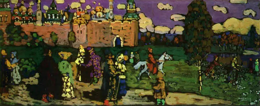 Russisk scene - Vassily Kandinsky