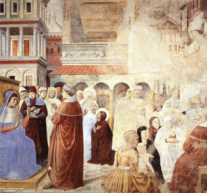 Scener med Saint Ambroise (scene 9, nordvegg) - Benozzo Gozzoli