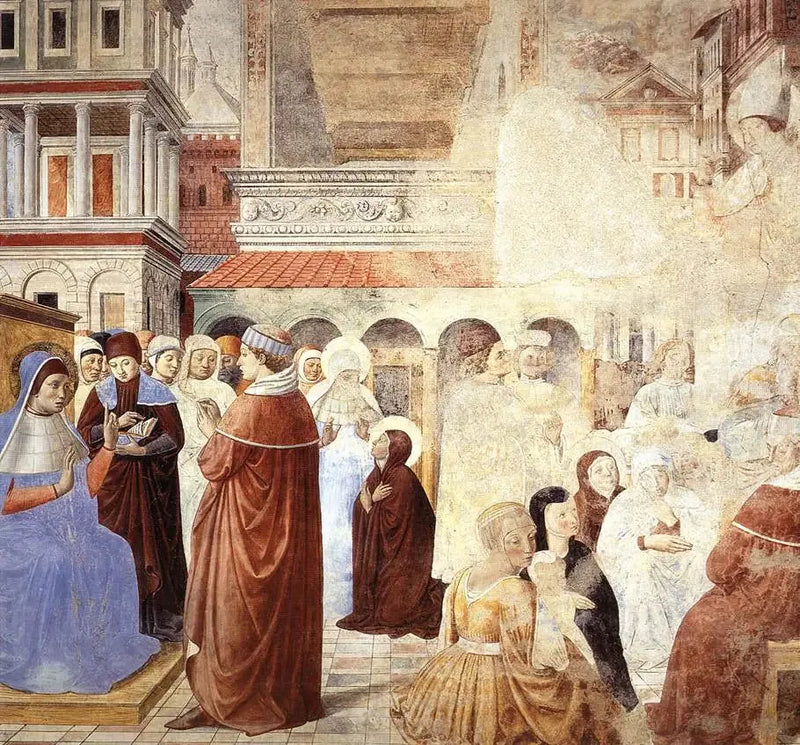 Scener med Saint Ambroise (scene 9, nordvegg) - Benozzo Gozzoli