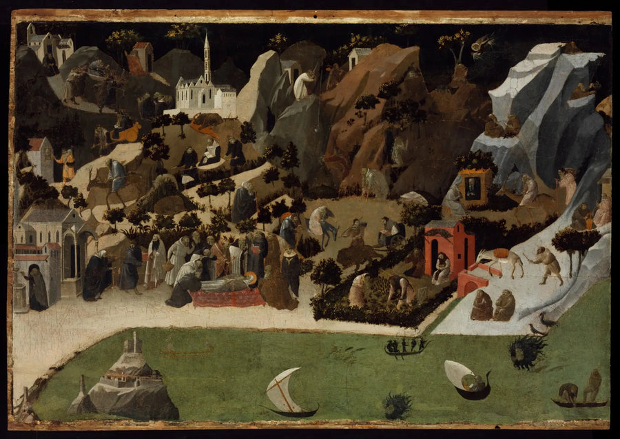 Scener fra ørkenfedrene (Thebaid) - Fra Angelico

Source:
Scènes de la vie des Pères du désert (Thébaïde) - Fra Angelico